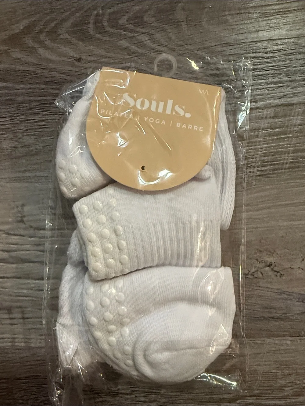Souls. White Cloud Socks — Non-Slip Slouch Socks size Medium / Large